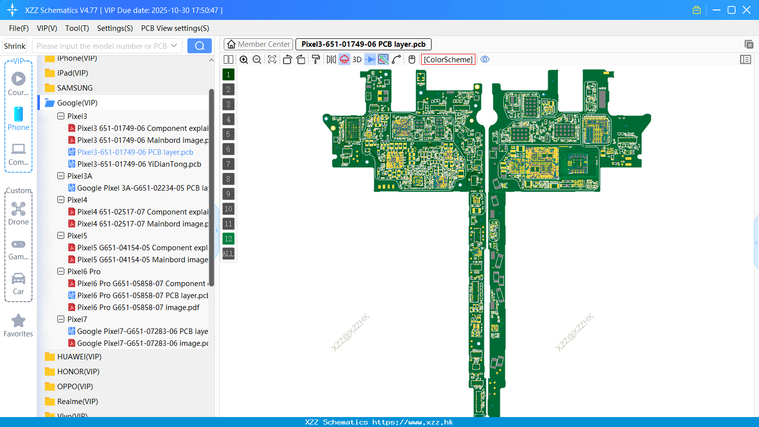 Google Pixel3-651-01749-06 PCB Layer